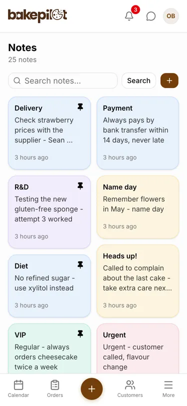 Notes on a phone